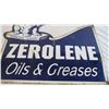 Image 3 : Zerolene Oils & Greases - Fantasy porcelain sign (23" long)