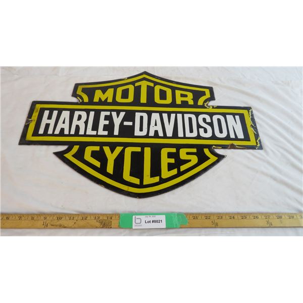 Harley-Davidson Motorcycles - Fantasy porcelain sign (24" long)