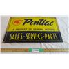 Image 1 : Pontiac Sales & Service - Fantasy porcelain sign (24" long)