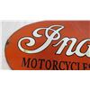 Image 2 : Indian Motorcycles - Fantasy porcelain sign (25" long)