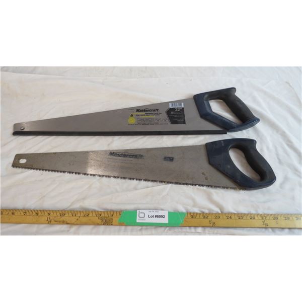 (2) Mastercraft 22" Aggressive teeth saws