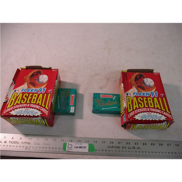 2X THE BID - 1991 Donruss + 1991 Fleer boxes sealed