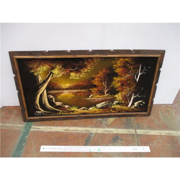 Velvet painting (lake) 48x26
