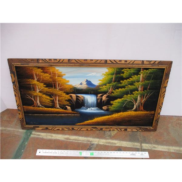 Velvet painting (waterfall) 48x26