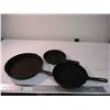 Image 1 : (3) cast iron pans
