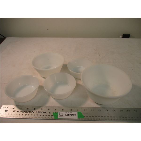 Federal milk glass bowls