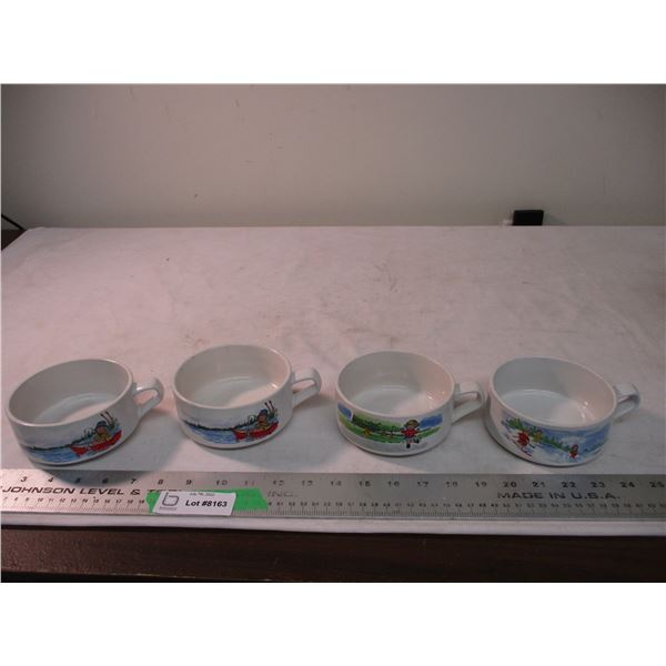 (4) Vintage campbell soup bowls