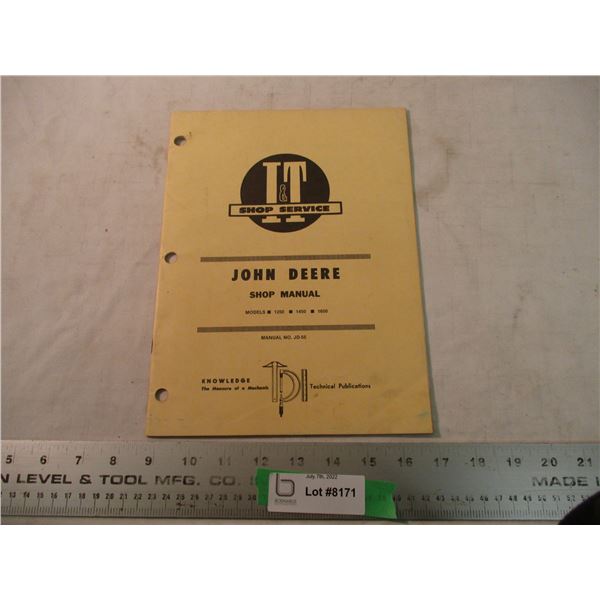 John Deere manual 1250/1450/1650 shop manual