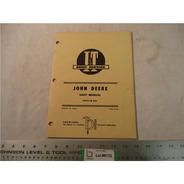 John Deere series 6030 shop manual