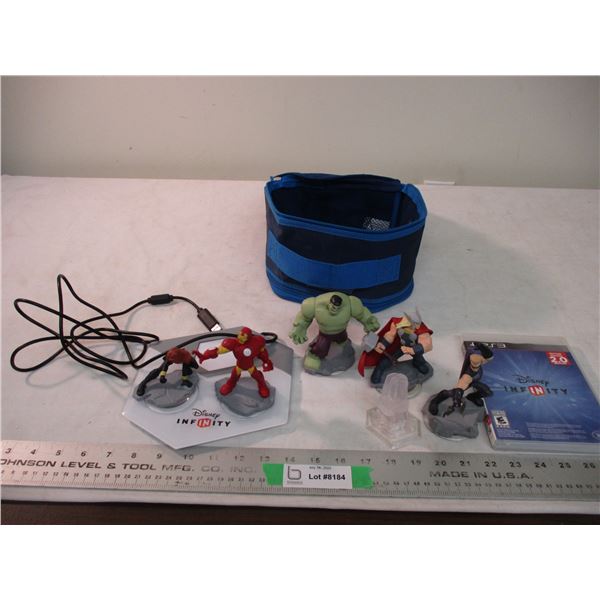 Playstation 3 disney infinity case + characters