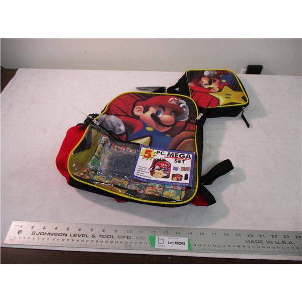 Super mario backpack + lunch kit