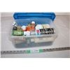 Image 1 : Plastic container with painting supplies