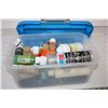 Image 2 : Plastic container with painting supplies
