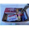 Image 1 : box of assorted stationery, pens and notebooks etc..