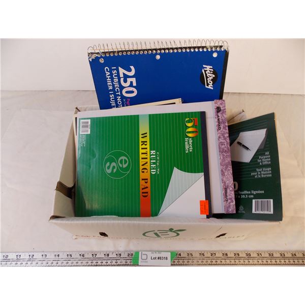 box of stationary over 20 writing pads pens etc..