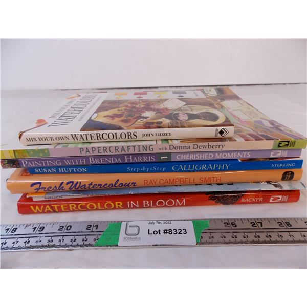 (8) books mostly of watercoloring