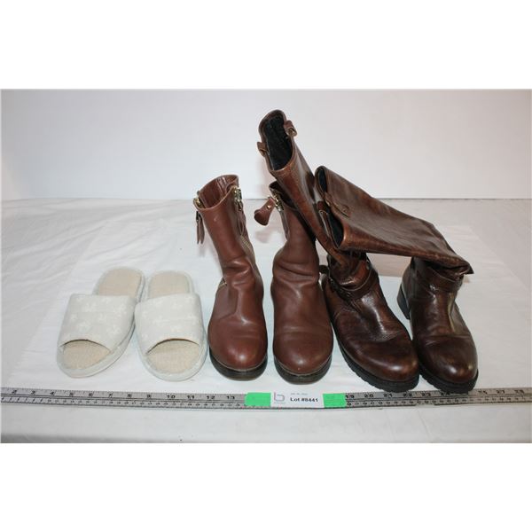 Women’s Boots Size 35,Slippers size 7/8