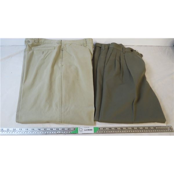 (2) pairs of mens dress pants 36W 34L