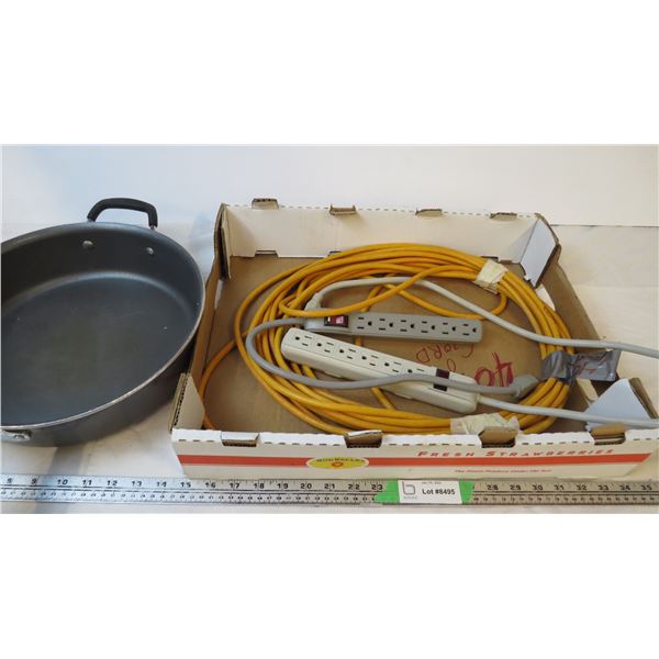 40 ft. Extension cord, 2 power bars and large skillet