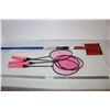 Image 1 : Steel Extension pole,4 pink rackets