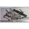 Image 1 : Box of various wrenches and mower blade