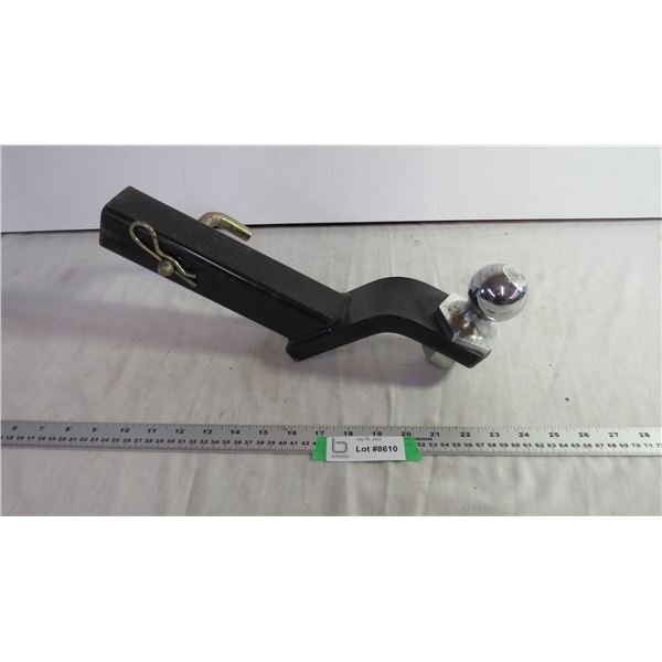 Receiver hitch with pin and 2” ball