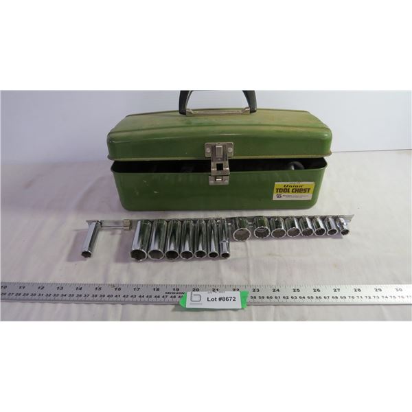 Union Tool Chest with Contents and Sockets