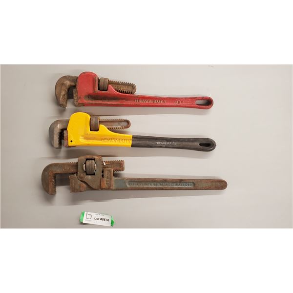 (3) Pipe Wrenches