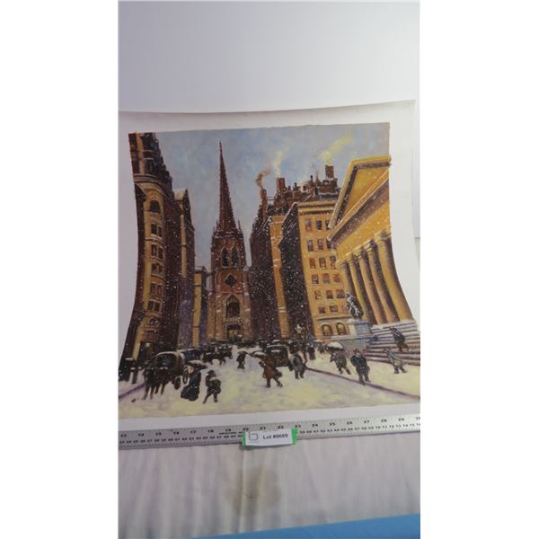 Winter Street Scene Painting