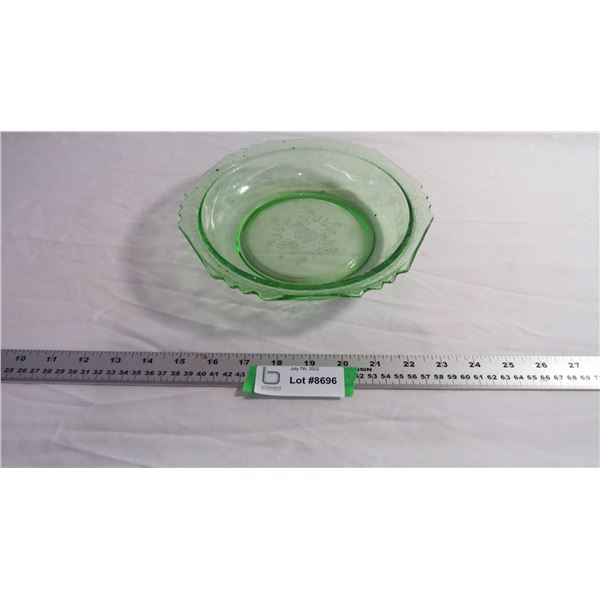 Green Glass Dish