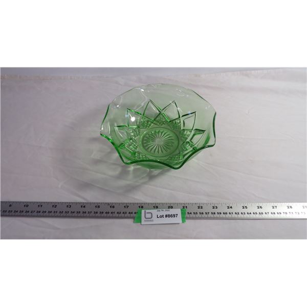 Green Glass Dish