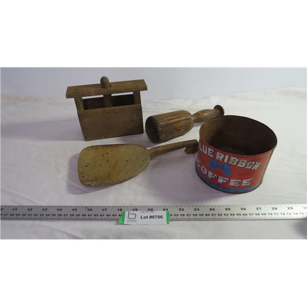 Butter Press, Coffee Tin, Misc