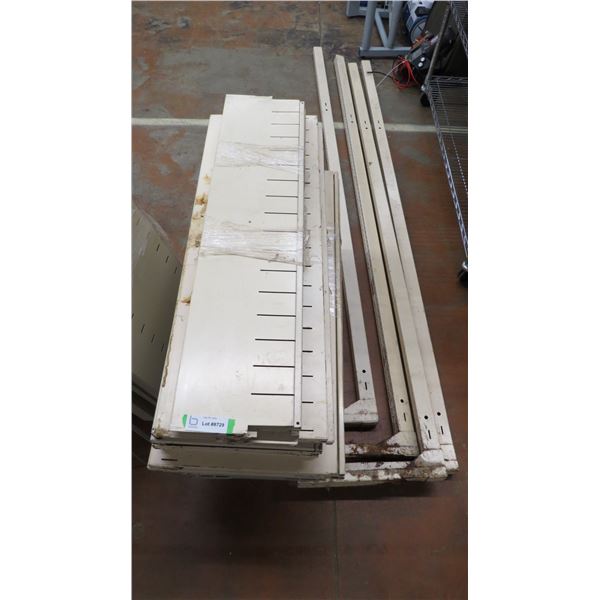 *Qty of Industrial Metal Shelving with (4) 90” brackets