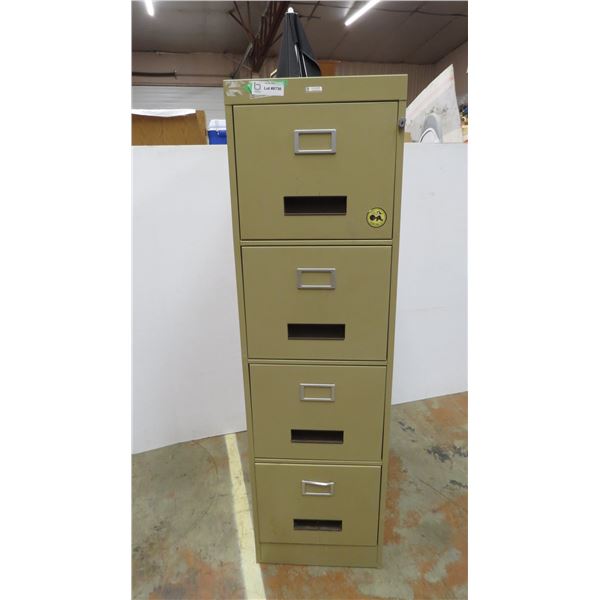 *4 Drawer Metal File Cabinet-15wx24dx52h