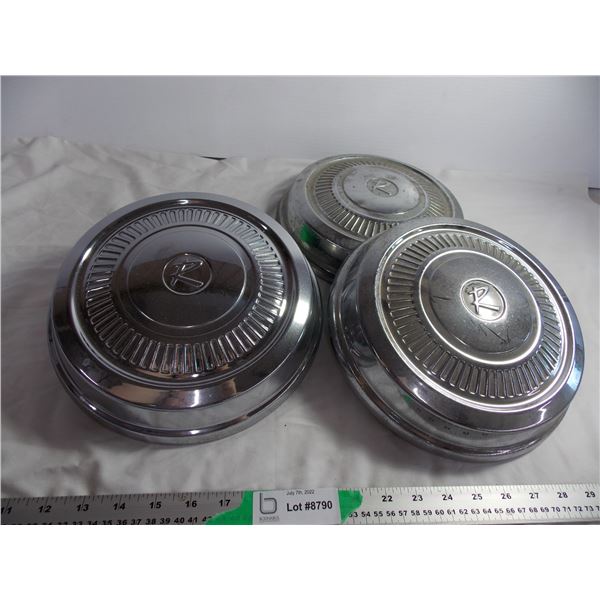 (3) Rambler Hubcaps