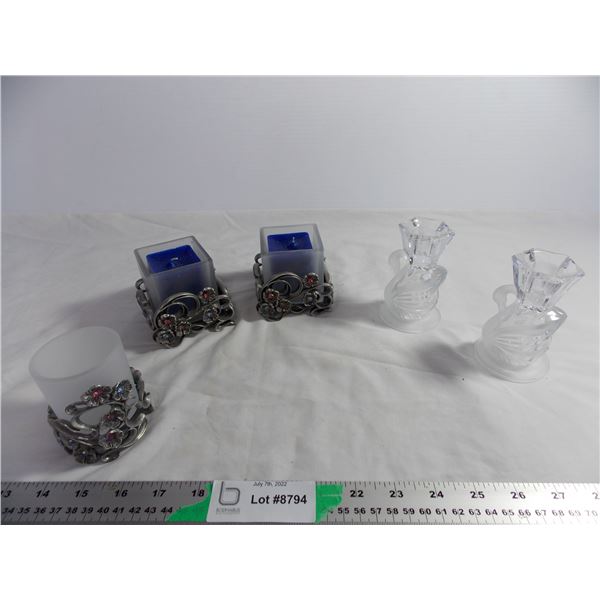 (4) Candle Holders
