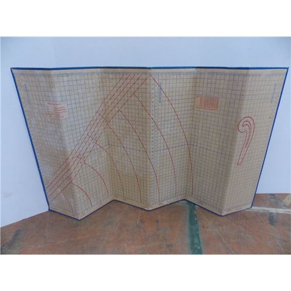 *Centimeters and inches grid measuring table for fabrics