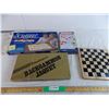 Image 1 : Scrabble MB game with wooden checkers board and bingo