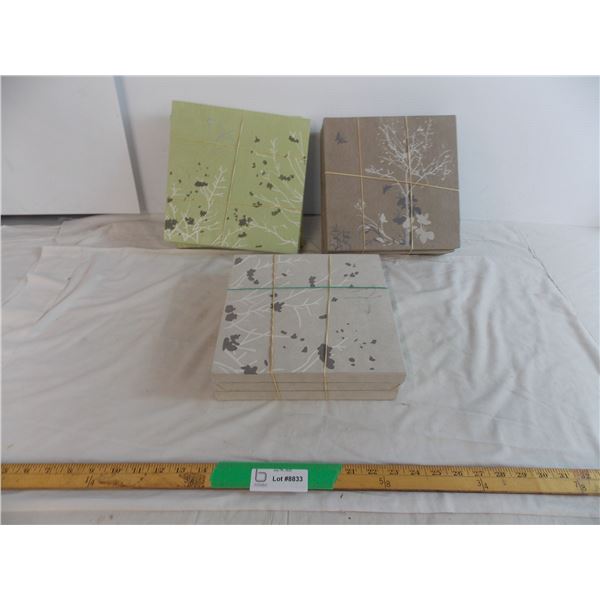 3 sets of 3 felt wall art