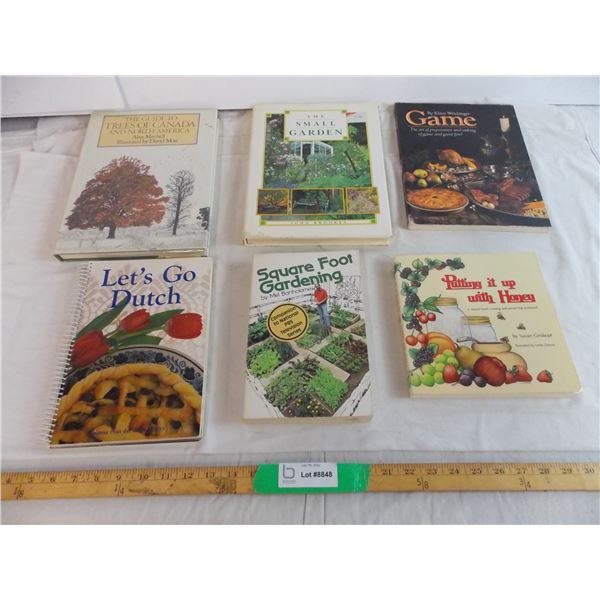 Gardening books and other assorted books