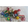 Image 5 : Bent Metal can candle holder and assorted ornaments