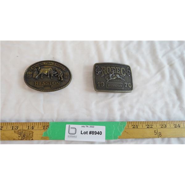 1976 and 1981 Rodeo Belt buckles