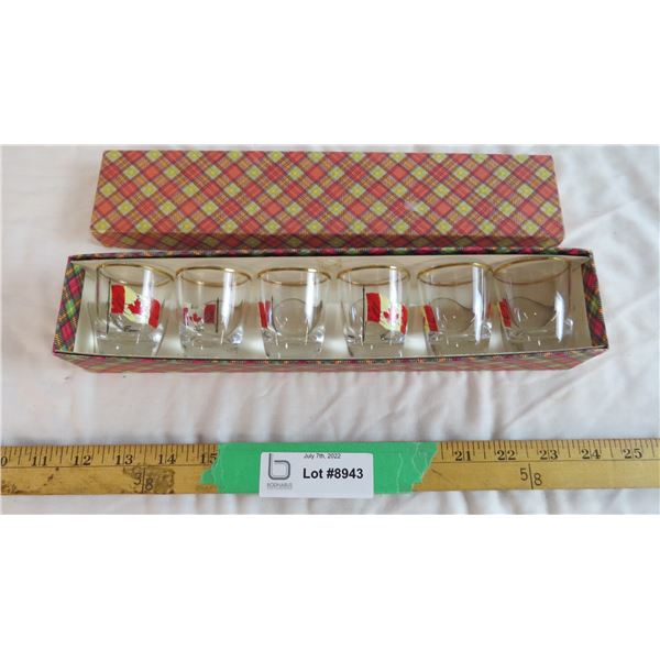 (6) Canadian shot glasses