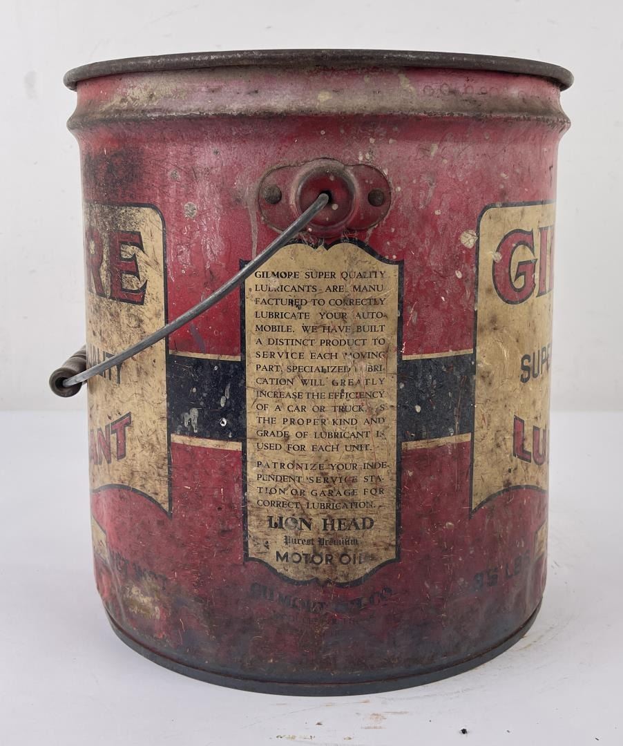 Gilmore Lion Lubricant Oil Grease Can