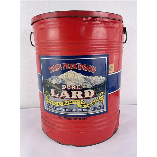 Pikes Peak Brand Pure Lard Tin Can