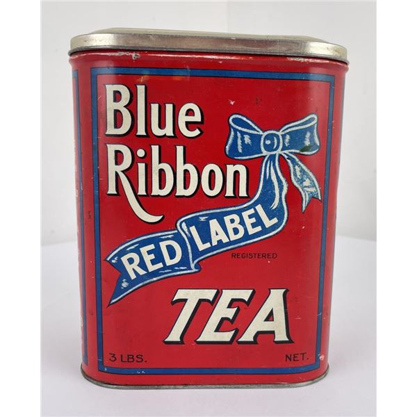 Blue Ribbon Red Label Tea Tin Can