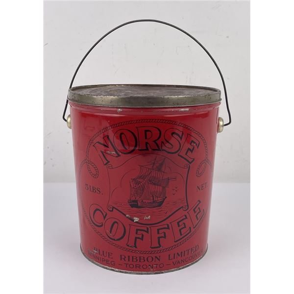Norse Coffee Tin Can Blue Ribbon Canada