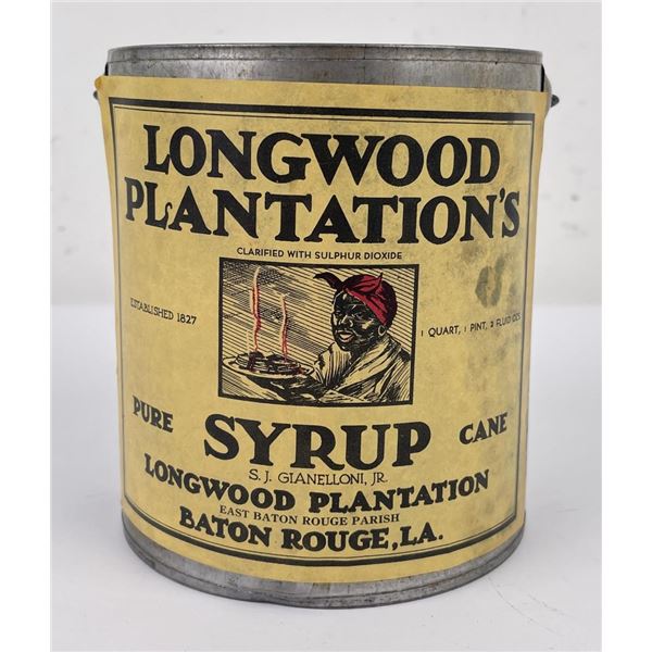 Longwood Plantations Syrup Tin Can