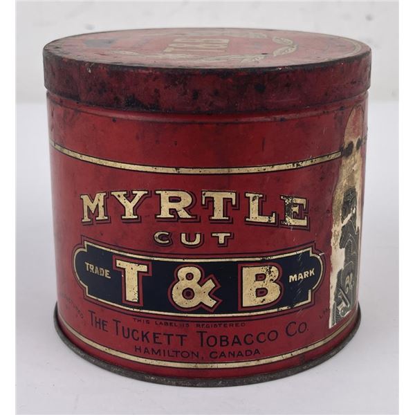 Myrtle Cut Tobacco T&B Tuckett Canada Tin Can