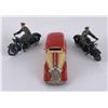 Antique Motorcycle and Taxi Toys